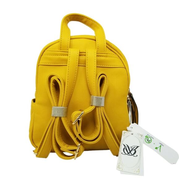 Yellow Quilted Backpack and Wallet set - Picture 3 of 14